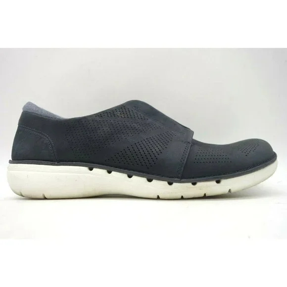 Clarks Artisan Unstructured Black Navy Lace Up Sneakers Shoes Women's M